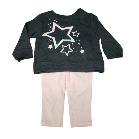 Jumping Beans Baby Bean 2 Sweaters & 2 Leggings Outfits Cute & Kind Stars - Picture 4 of 6